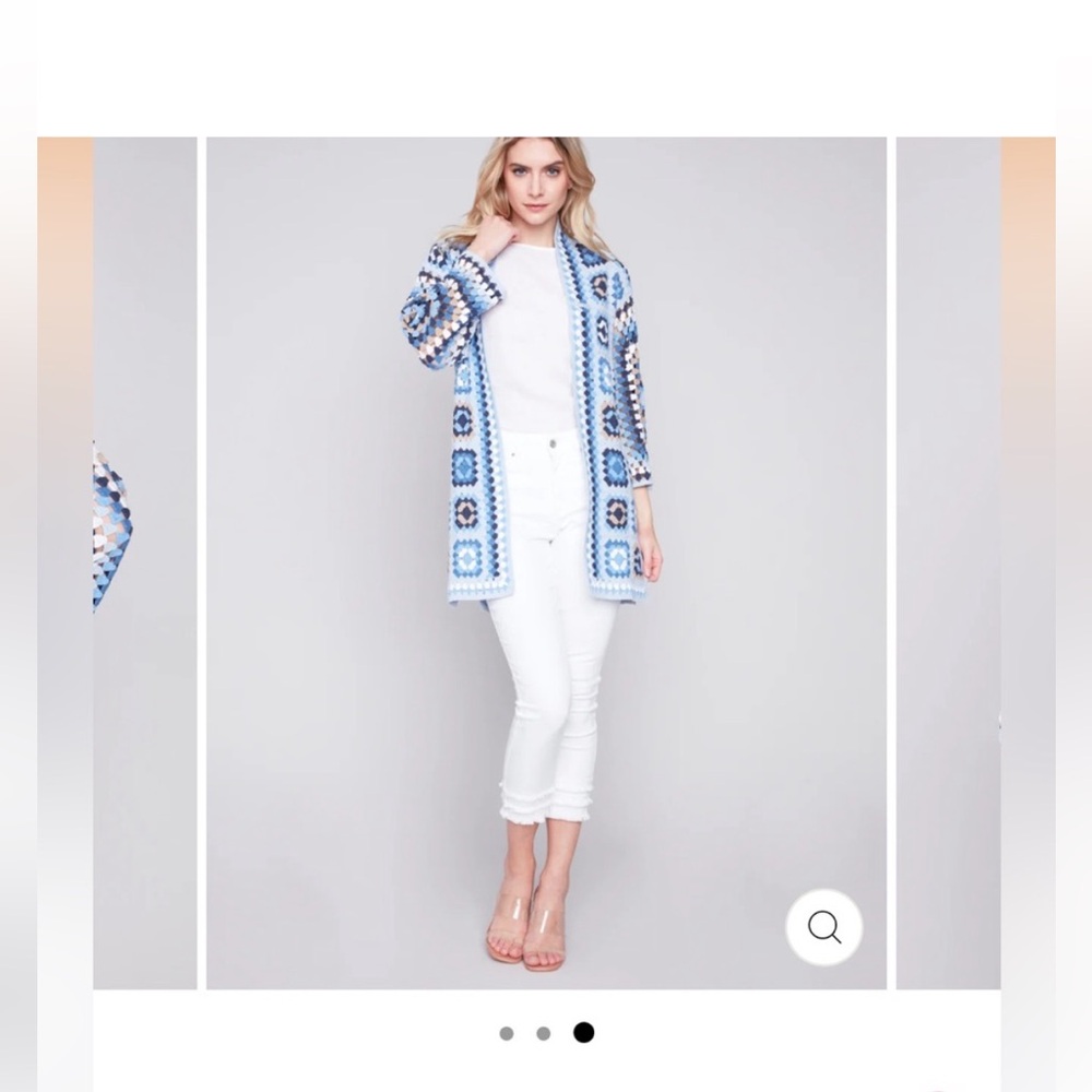 🇨🇦 spring ready Canadian fashion brand -crochet sweater -like new